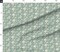Whimsical Retro Vintage Floral 70S Flowers Green Blue Cottage Core Custom Printed Fabric by Spoonflower Various Fabrics by the Yard or Fat Quarter
